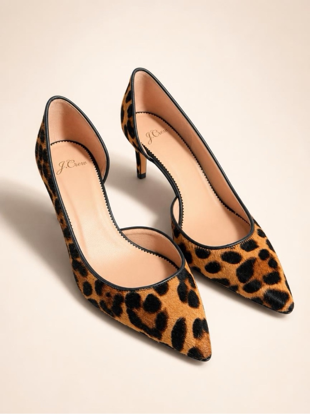 J.Crew Colette Leopard Calf Hair d'Orsay Pumps - Size 7.5 (NWOB)